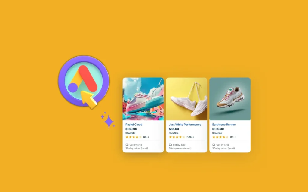 Google Shopping ad with star ratings