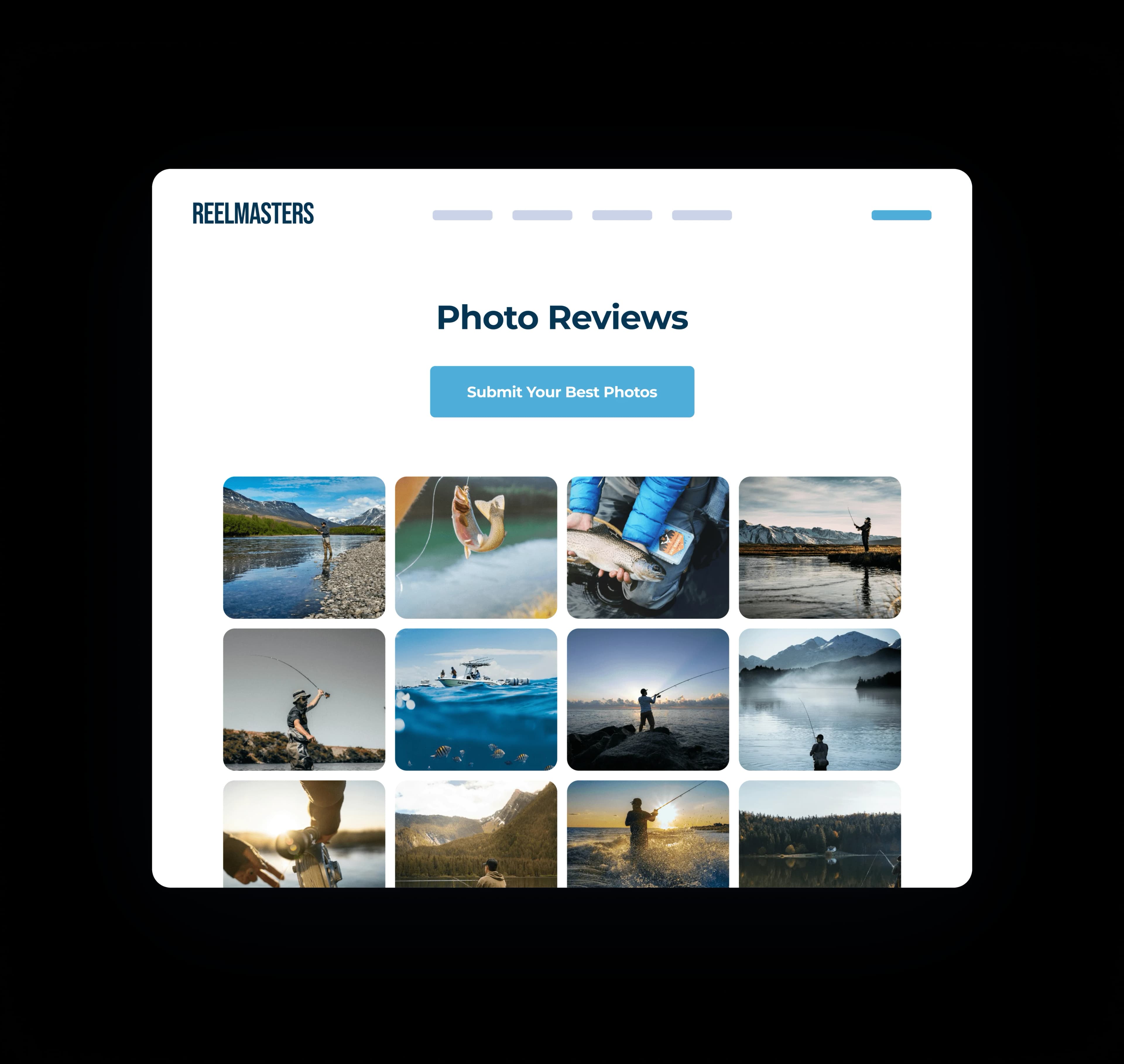 Visual gallery widgets showing real customer field photos