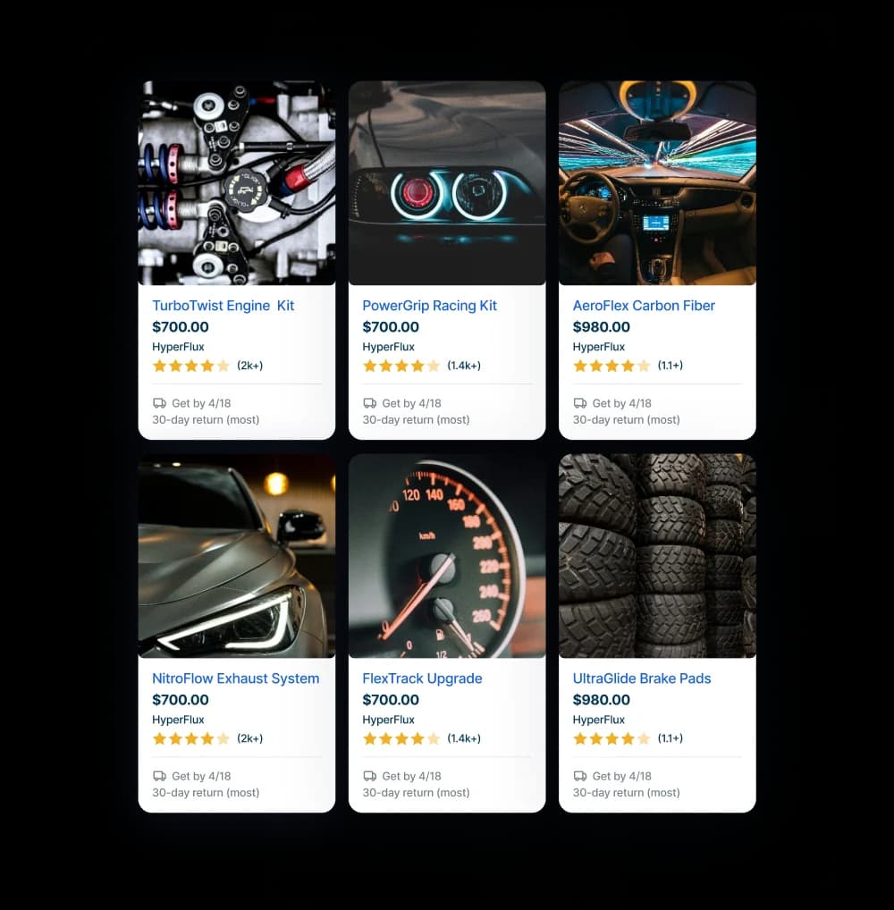 Google Shopping product ratings with star display in search results