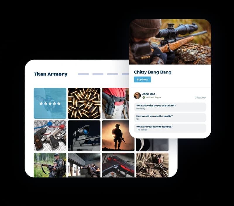 Q&A feature on product page with durability and performance questions
