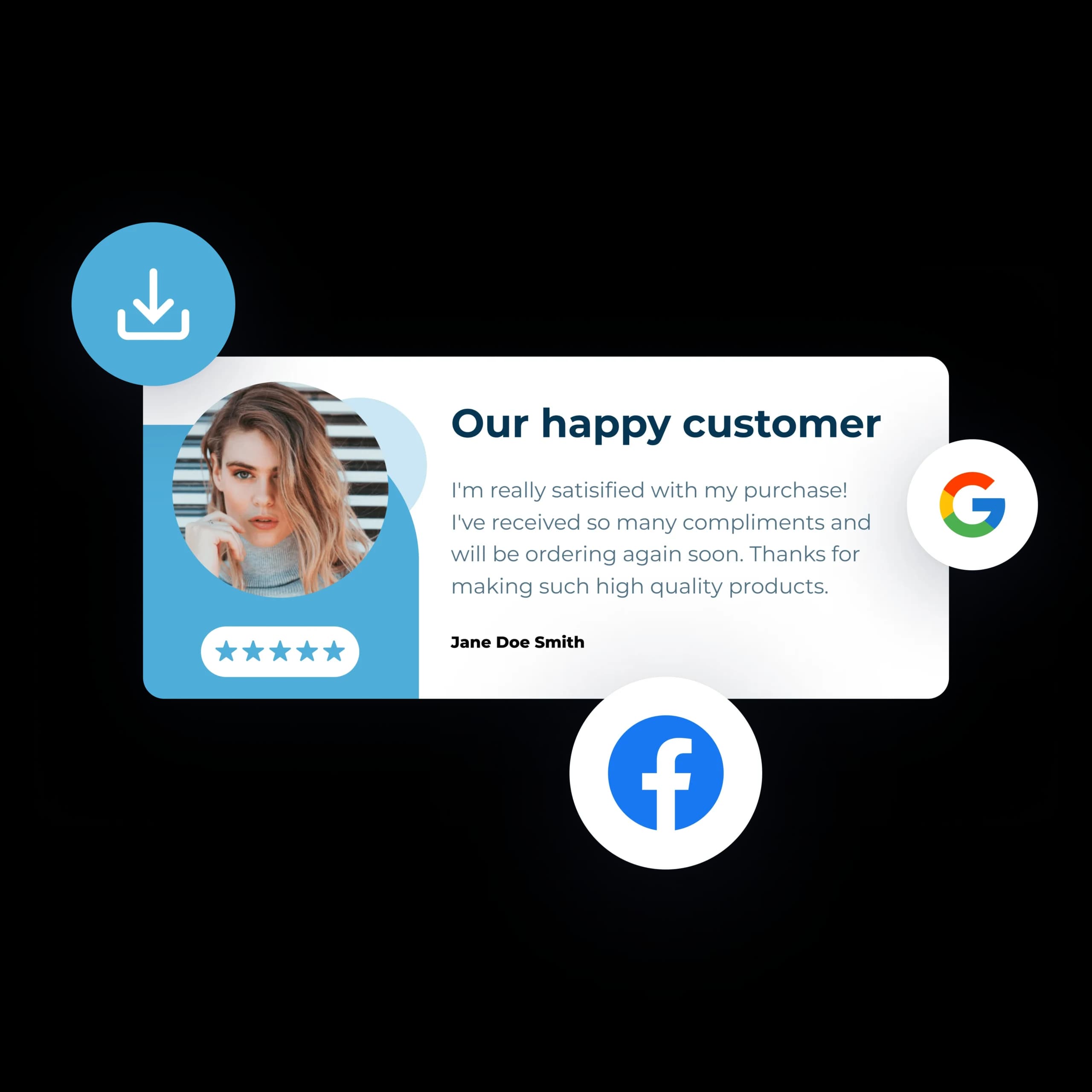 RaveCapture Google review widgets embedded across a storefront experience