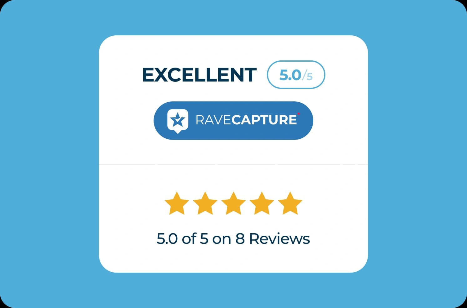 Trust Badge widget preview showing review count and rating