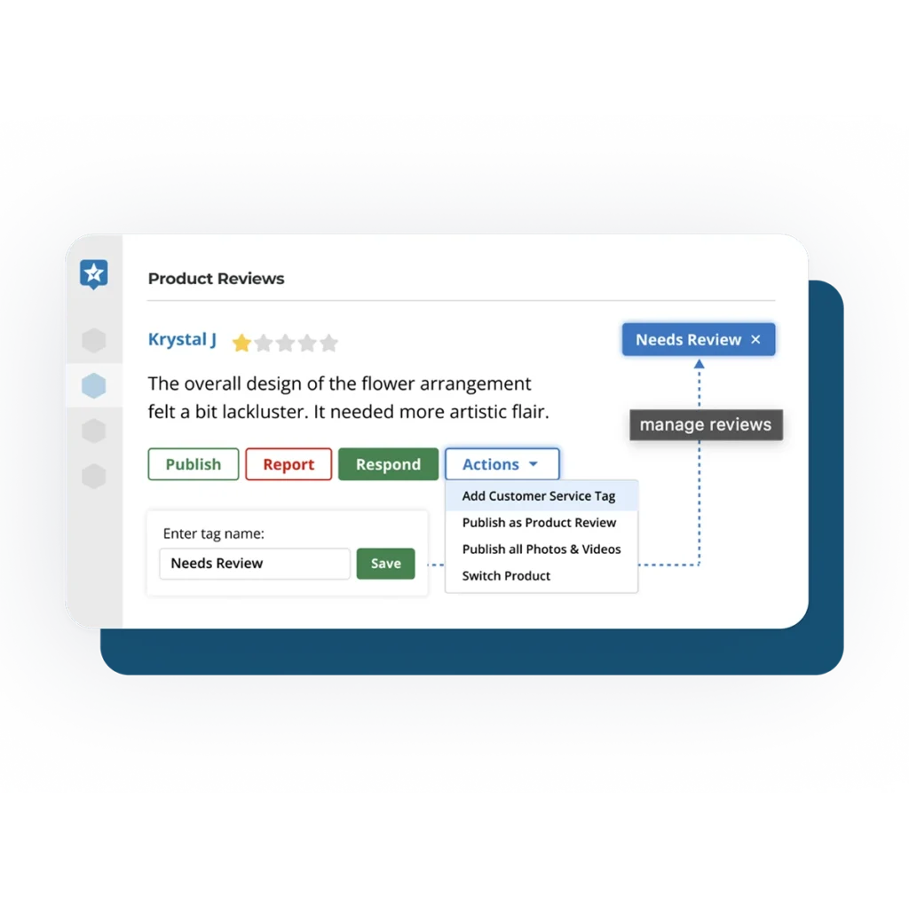 Review moderation dashboard