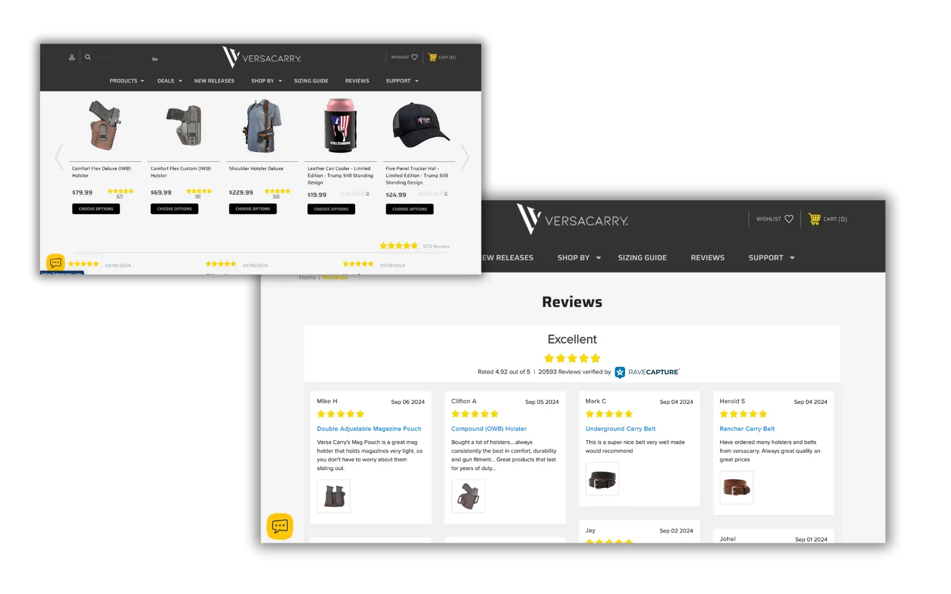 Versacarry reviews page
