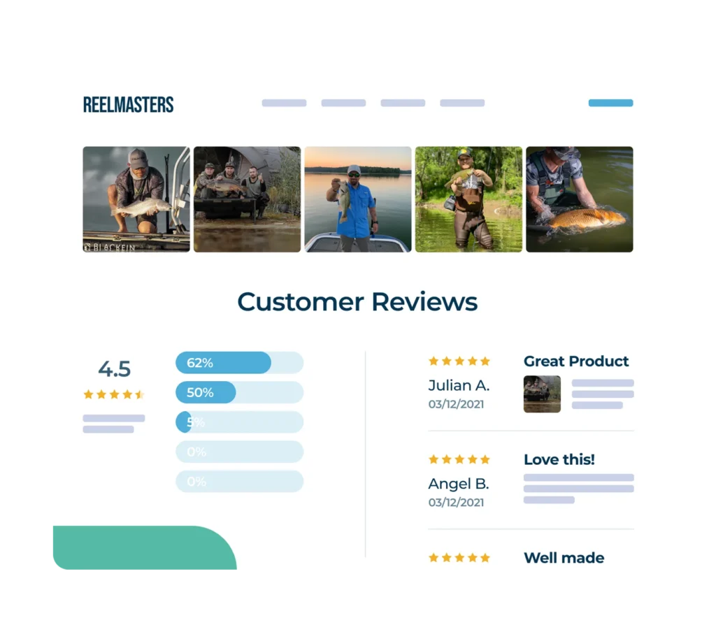 Customer review website widget