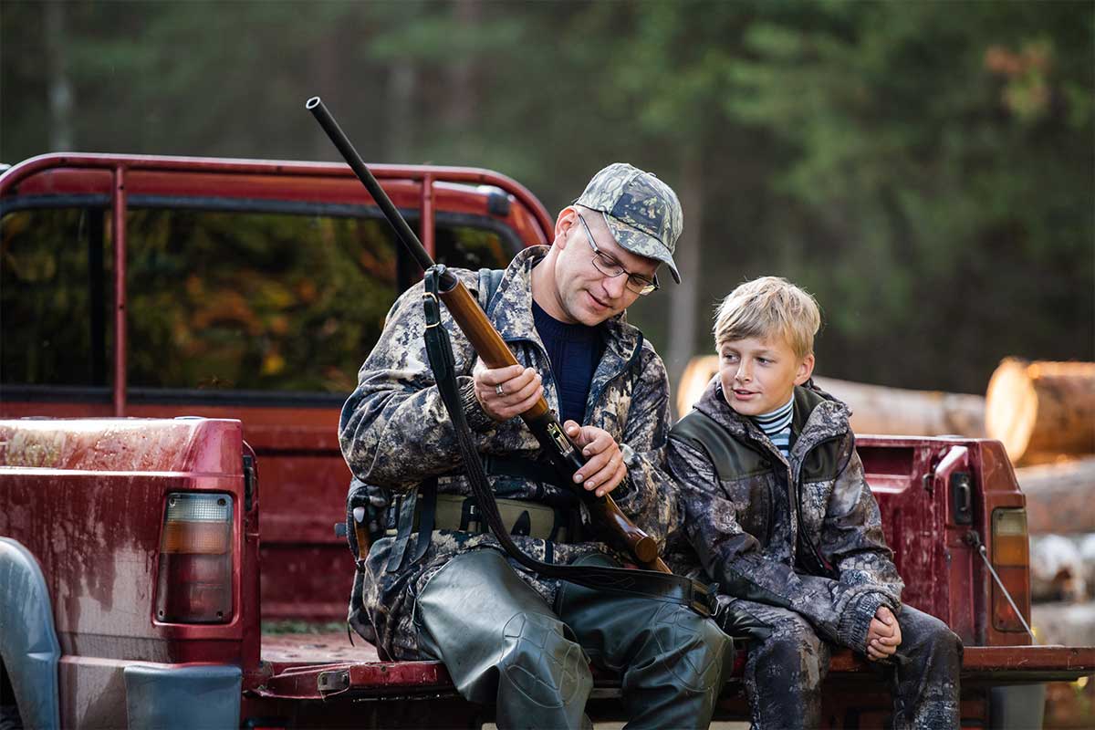 father and son hunting