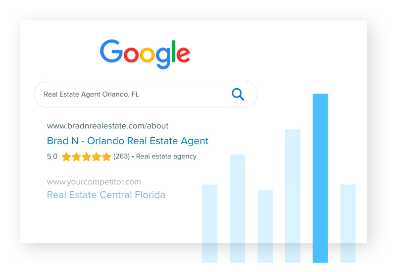 Rich snippets showing review stars and ratings in Google search results