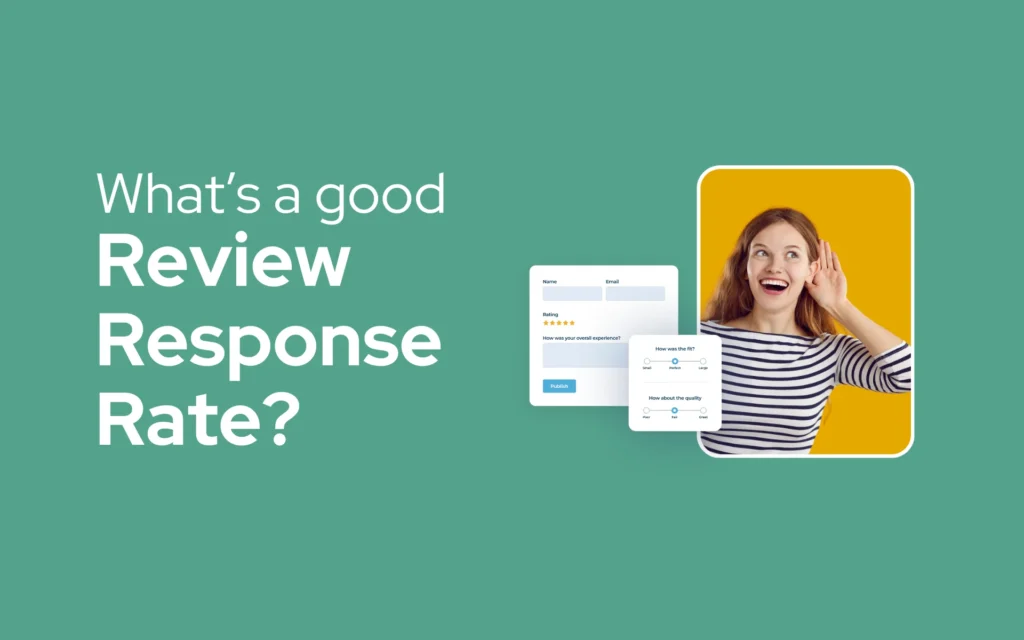 Dashboard showing review response rate metrics