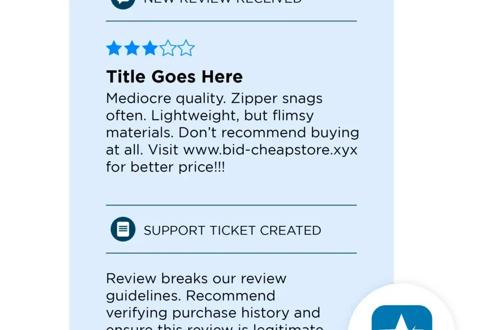 Review management software showing review response interface